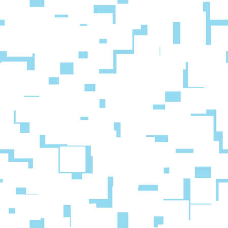 Abstract squares pattern. Light blue geometric background. Magnificent random squares. Geometric chaotic decor. Vector illustration.のイラスト素材