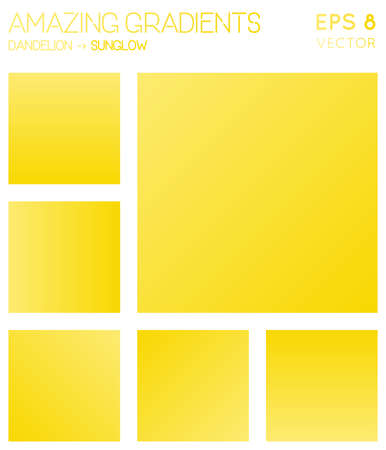 Colorful gradients in dandelion, sunglow color tones. Adorable gradient background, original vector illustration.のイラスト素材