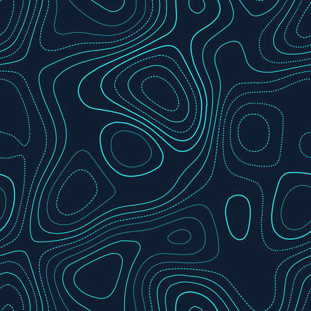 Contour lines. Admirable topography map. Futuristic seamless design, favorable tileable isolines pattern. Vector illustration.のイラスト素材