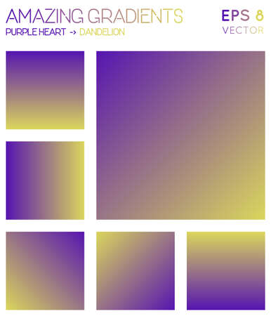 Colorful gradients in purple heart, dandelion color tones. Admirable gradient background, exotic vector illustration.のイラスト素材