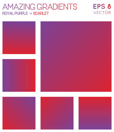 Colorful gradients in royal purple, scarlet color tones. Admirable gradient background, awesome vector illustration.のイラスト素材