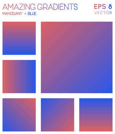 Colorful gradients in mahogany, blue color tones. Admirable gradient background, original vector illustration.のイラスト素材