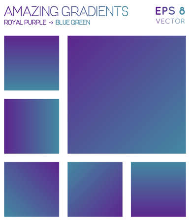 Colorful gradients in royal purple, blue green color tones. Actual gradient background, grand vector illustration.のイラスト素材