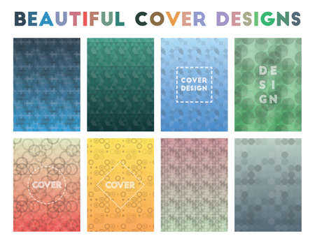 Beautiful Cover Designs. Adorable geometric patterns. Artistic background. Vector illustration.のイラスト素材