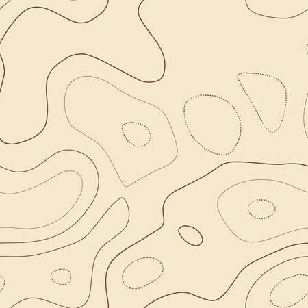 Contour lines. Admirable topographic map. Seamless design, alluring tileable isolines pattern. Vector illustration.のイラスト素材
