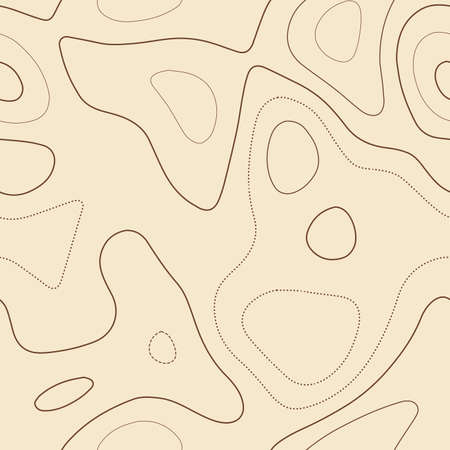 Contour lines. Admirable topographic map. Seamless design, captivating tileable isolines pattern. Vector illustration.のイラスト素材