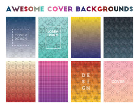 Awesome Cover Backgrounds. Adorable geometric patterns. Alive background. Vector illustration.のイラスト素材