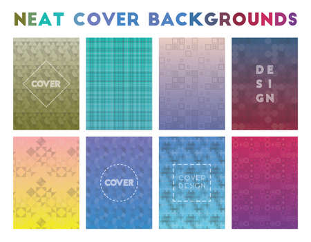 Neat Cover Backgrounds. Actual geometric patterns. Attractive background. Vector illustration.のイラスト素材