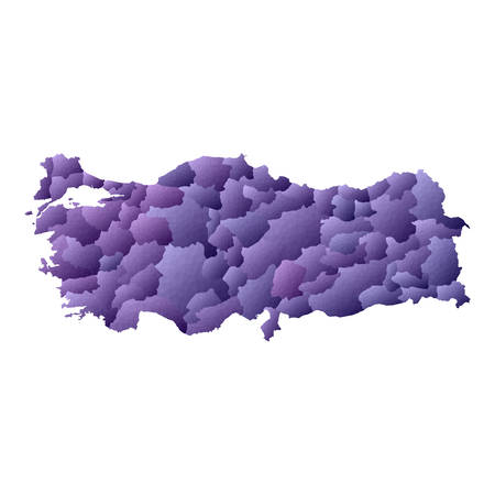 Turkey map. Geometric style country outline. Modern violet vector illustration.のイラスト素材