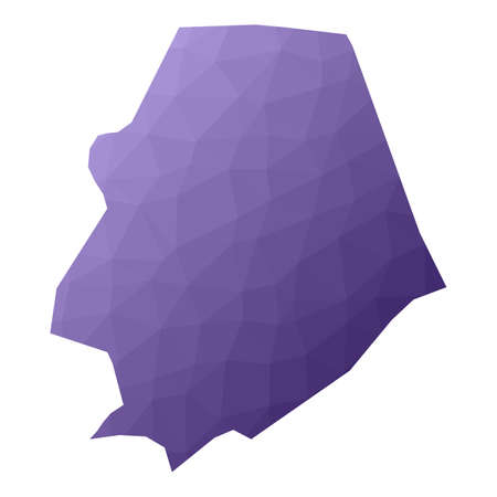 Niue map. Geometric style country outline. Curious violet vector illustration.のイラスト素材