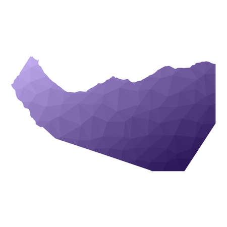Somaliland map. Geometric style country outline. Gorgeous violet vector illustration.のイラスト素材