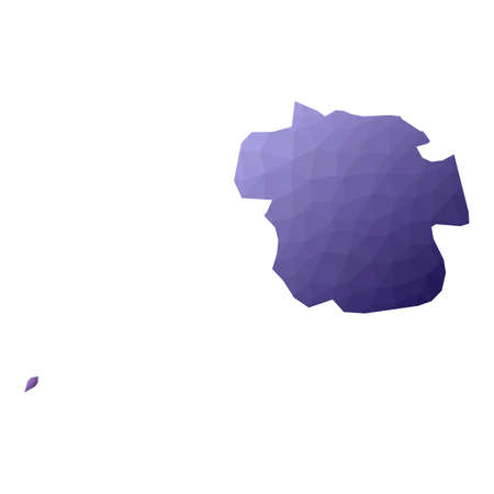 Micronesia map. Geometric style country outline. Likable violet vector illustration.のイラスト素材