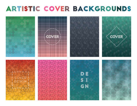 Artistic Cover Backgrounds. Admirable geometric patterns. Appealing background. Vector illustration.のイラスト素材