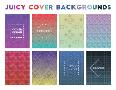 Juicy Cover Backgrounds. Admirable geometric patterns. Valuable background. Vector illustration.のイラスト素材