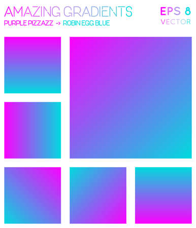 Colorful gradients in hot magenta, robin egg blue color tones. Admirable gradient background, classy vector illustration.のイラスト素材