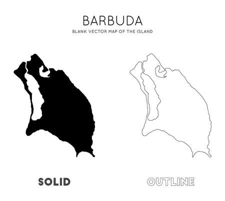 Barbuda map. Blank vector map of the Island. Borders of Barbuda for your infographic. Vector illustration.のイラスト素材