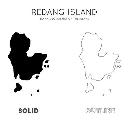 Redang Island map. Blank vector map of the Island. Borders of Redang Island for your infographic. Vector illustration.のイラスト素材