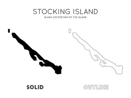 Stocking Island map. Blank vector map of the Island. Borders of Stocking Island for your infographic. Vector illustration.のイラスト素材