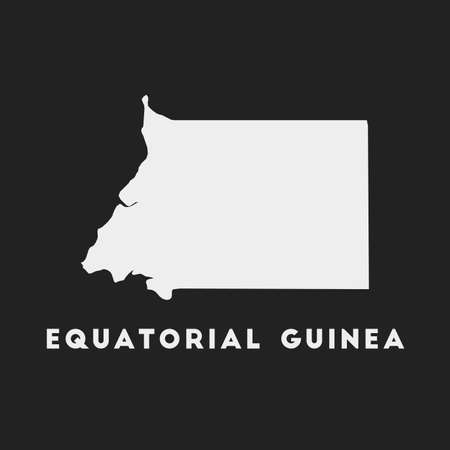 Equatorial Guinea icon. Country map on dark background. Stylish Equatorial Guinea map with country name. Vector illustration.のイラスト素材
