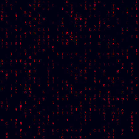 Abstract digital pattern. Red sparse hexademical seamless pattern. Amazing background. Amazing vector illustration.のイラスト素材