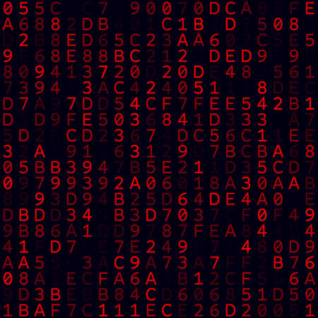 Abstract Technology Background. Red filled hexademical background. Small sized seamless pattern. Beautiful vector illustration.のイラスト素材