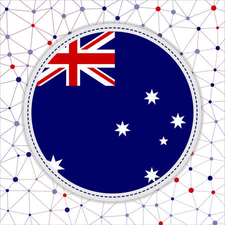 Flag of HIMI with network background. HIMI sign. Awesome vector illustration.のイラスト素材