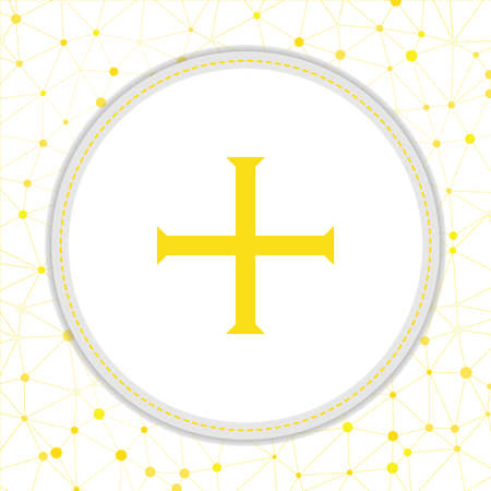 Flag of Guernsey with network background. Guernsey sign. Elegant vector illustration.のイラスト素材