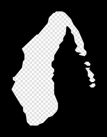 Stencil map of Aitutaki. Simple and minimal transparent map of Aitutaki. Black rectangle with cut shape of the island. Authentic vector illustration.のイラスト素材