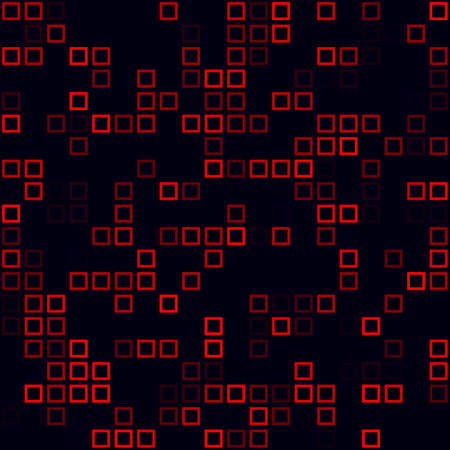 Abstract technology background. Sparse pattern of frames. Red colored seamless background. Powerful vector illustration.のイラスト素材