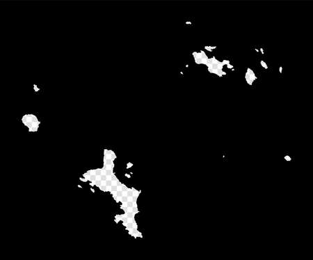 Stencil map of Seychelles. Simple and minimal transparent map of Seychelles. Black rectangle with cut shape of the island. Appealing vector illustration.のイラスト素材