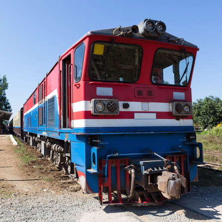 Train in Myanmar. Old train in Shan state in Myanmar on the route to Hsipaw from Mandalay.