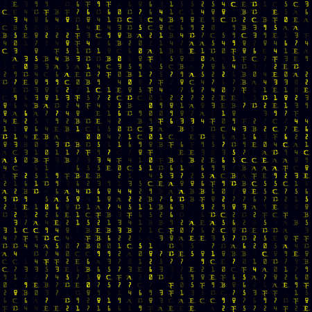 Digital background. Yellow filled hexademical seamless pattern. Authentic background. Captivating...