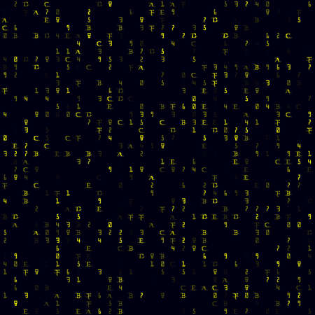 Technology Pattern. Yellow sparse hexademical seamless pattern. Attractive background. Beautiful...