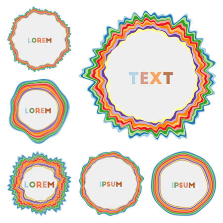 Round banners set. Artistic circular backgrounds. Attractive vector illustration.のイラスト素材