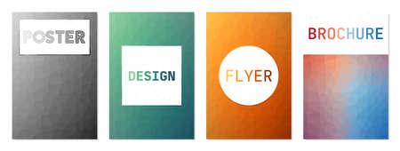 Futuristic background design vector collection. Can be used as cover, banner, flyer, poster, business card, brochure. Captivating geometric background collection. Cool vector illustration.のイラスト素材