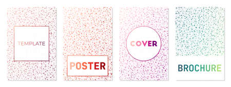 Abstract posters set. Can be used as cover, banner, flyer, poster, business card, brochure. Amazing geometric background collection. Vibrant vector illustration.のイラスト素材