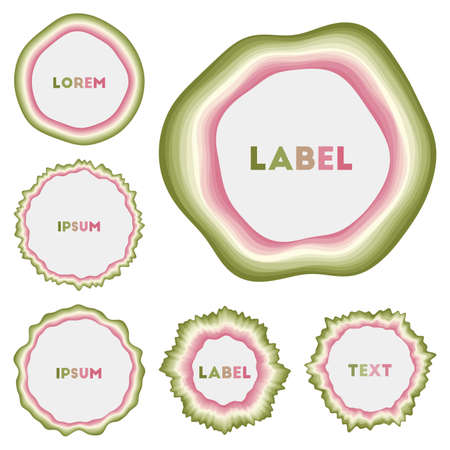 Colorful round abstract shapes. Amazing circular backgrounds. Attractive vector illustration.のイラスト素材