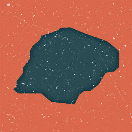 Inisheer vintage map. Grunge map of the island with distressed texture. Inisheer poster. Vector illustration.のイラスト素材