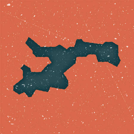 Norman Island vintage map. Grunge map with distressed texture. Norman Island poster. Vector illustration.のイラスト素材