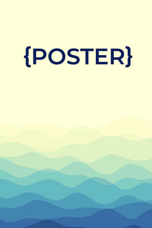 Cover page template. Page template with soft curves in yellow green blue colors. Can be used as banner, flyer, poster, business card, brochure. Vibrant vector illustration.のイラスト素材