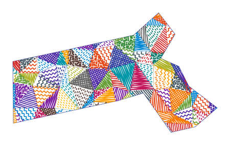 Kid style map of Massachusetts. Hand drawn polygons in the shape of Massachusetts. Vector illustration.のイラスト素材