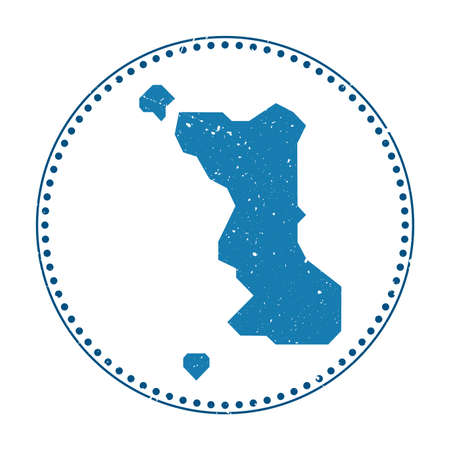 Malapascua Island sticker. Travel rubber stamp with map of island, vector illustration. Can be used as insignia, logotype, label, sticker or badge of the Malapascua Island.のイラスト素材