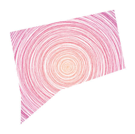 Connecticut map filled with concentric circles. Sketch style circles in shape of the us state....