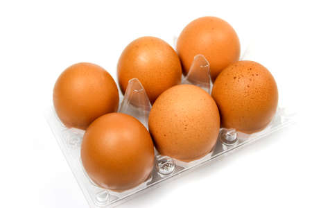 Eggs isolated on white backgroundの写真素材