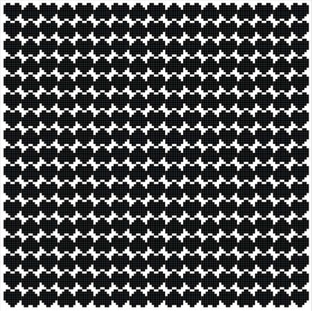 Black heart pixel pattern vectorのイラスト素材