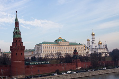 Moscow, Russia - October 30, 2014. The building of the Kremlin views of the Moscow riverのeditorial素材