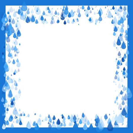 Raindrops natural background frameのイラスト素材