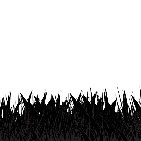 Black and grey grass abstract natural background. the plants in the bottom of the frame and place for text in the upperのイラスト素材