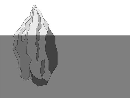 Iceberg black and white polygon background. The flat design. Business styleのイラスト素材