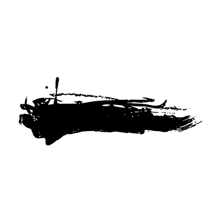 Vector grunge brush stroke ink. Black and white. Abstract background element. Design elementのイラスト素材